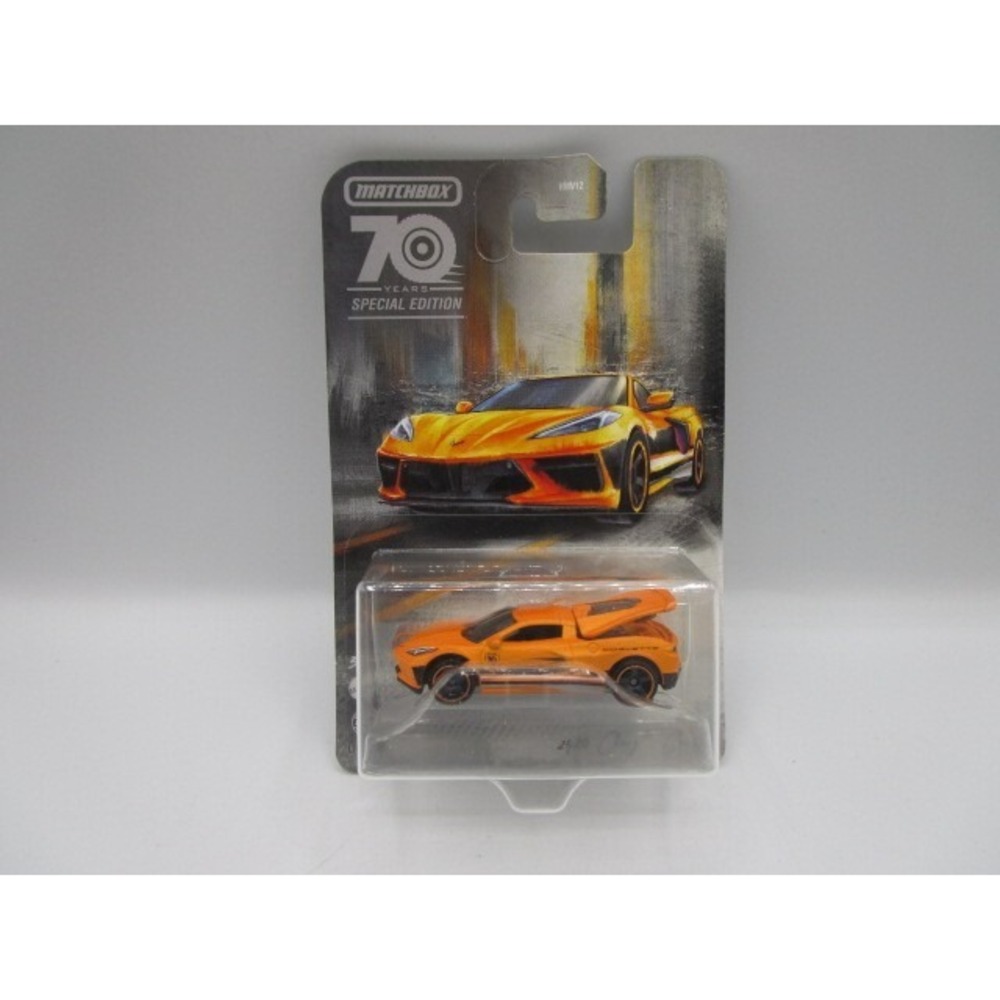 Matchbox 70th Special Edition 2020 Chevy Corvette Orange 1:64 Diecast Car Mattel